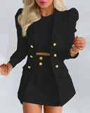  MQTIME  -  New Autumn/winter Temperament Commuter Fashion Casual Printed Long-sleeved Suit