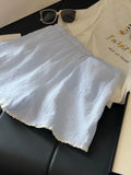  MQTIME  -  Summer Sweet Striped Print All Match Loose Casual  High Waist Straight Shorts
