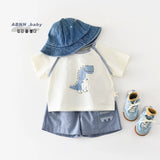 MQTIME  -  Summer New Baby Cute Dinosaur Print Clothes Set Infant Boy Girl Short Sleeve T Shirts + Shorts 2pcs Suit Toddler Outfits