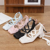 MQTIME  -  Sweet Women's Mary Jane Shoes Exquisite Ballet High Heels for Woman Elegant French Casual Shoes Designer Shoes Zapatos De Mujer