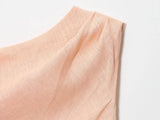  MQTIME  -  Women's Solid Color Sleeveless Asymmetrical Maxi Dress Slim Fit Sexy Pleated Chic Summer Fashion Holiday Style with Slit