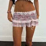 MQTIME  -  New Fashion Women's Hot Sale Spliced Drawstring Sexy Short Skirt