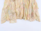 MQTIME  -  Women Ruffled Skirts Elastic High Waist Pleated A-line Long Skirts Chic Printed Summer Fashion Streetwear Female Irregular Skirt