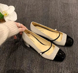 MQTIME  -  Glitter Mary Jane Women Thick Heel Shoes Fashion Square Toe Ladies 2024 Autumn Shallow Dress Party Mid Heel Shoes Zapatos Mujer