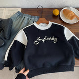 MQTIME  -  Winter Kids Baby Boys Sweatshirt Letter Printed Toddler Boys Hoodies Versatile Casual Patchwork Children Boys Pullovers