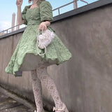  MQTIME  - Subculture Harajuku Sheer Mesh Thigh High Stockings Girai Kei Lace Trim Over Knee Socks Gothic Sweet Lolita Socks