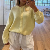 MQTIME  -  Spring 2025 New Sweater Women's Long Sleeve Buttons Versatile Knitted Cardigan Jacket Women