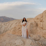 MQTIME  -  Pregnant Women Photo Shoot Dress Elegance 2 Piece Set Lace Boho Dress Bohemian Maternity Gown Baby Shower Dress