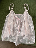 MQTIME  -  Summer Women Lace Pajama Sets Sexy Perspective Sleepwear Sleeveless Camisole+Shorts Thin Femlae See Through Home Clothing Suits
