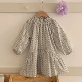 MQTIME  -  New Spring European American Style Sister Dress 1-4Yrs Girl Party Dress Long Sleeved Cotton Print Kids Princess Dresses