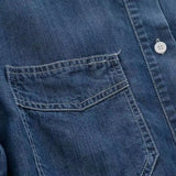 MQTIME  -  Women's Denim Shirt Summer Short Sleeve Loose Single Breasted Blouse Casual Cotton Jean Shirt Tops For Ladies