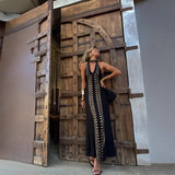 MQTIME  -  Summer New Sleeveless Suspender Neck Sexy Backless Dress Dress Women