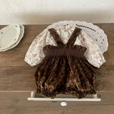 MQTIME  -  Autumn Baby Girls Two Piece Clothes Set Cotton Print Bow Tops Stretch Fragmented Lantern Pants Infant Girl Strappy Pants Outfits