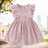 MQTIME  -  Girls Princess Summer Lace Flower Dress Baby Kids Causal Floar Cotton Lining Party Dresses Vestidos Formal Dress Child Clothing