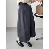 MQTIME  -  Cotton Irregular Folding A-line Umbrella Midi Skirt for Women