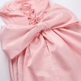 MQTIME  -  Sexy Backless Big Bow Dress Bandeau Dress Women's New Temperament Short Skirt