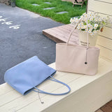 MQTIME  -   Soft Large Capacity Women's Shoulder Bag Fashionable Tote Bag Korean Style PU Material Single Shoulder Bag for Casual Travel