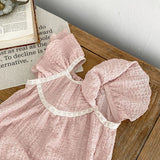 MQTIME  -  Summer baby clothing, girls aged 0-5, sweet dress, cute double sleeve skirt