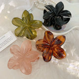 MQTIME  -  Fashion Princess Flower Hair Claw Korean Large Hair Clip Crab Clamp Vintage Women Ponytail Shark Clip Headdress Hair Accessories