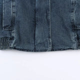  MQTIME  -  Women Denim Jacket Autumn Winter Fur Collar Long Sleeve Women's Coat Zipper Loose Female Casual Outerwear Retro Lady Tops ﻿