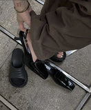 MQTIME  -  Stunning  Heel Sandals Women's Summer New Sle Bla Pointed Toe High Heel oes Faionable f Slippers PU Lined Rubbe...