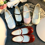 MQTIME  -  Japanese Cute Lo Shoes Sweet Round Head Lolita Shoe Flat Soft Girl Comfortable Patent Leather Mary Jane Single Shoes for Women