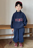  MQTIME  -  Winter New Children Plus Velvet Thick Clothes Set Boys Girls Fleece Letter Sweatshirt + Pants 2pcs Suit Kids Sports Outfits