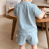 MQTIME  -  Fashion Baby Girl Boy Cotton Clothes Set Polo Tshirt+Shorts 2pcs Infant Toddler Child Clothing Set Summer Baby Clothes 1-5Y