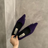 MQTIME  -  2025 Spring Butterfly-knot Women Flats Shoes Outdoor Comfort Shallow Loafer Female Soft Sole Grandma Shoes Zapatos De Mujer
