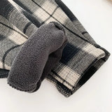 MQTIME  -  Kids Baby Boys Plaid Pant Elastic Waist Thicken Toddler Boys Warm Harem Pant New Winter Casual Infant Boys Wool Pant