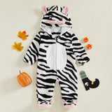 MQTIME  -  Adorable Toddler Hooded  Stylish Halloween Tiger Outfit Cozy Long Sleeve Playsuit Costume for Babies