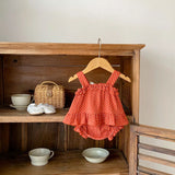 MQTIME  -  Summer New Fashion Versatile Infant and Toddler Girl Baby Sweet Dot Printed Suspended Top+Bottom Wrapped Pants Sleeveless Set