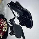 MQTIME  -  Thin Heel Strap Sandals Women's Summer Round Head Open-toed Bow High Heels