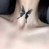 Mqtime Fashion Super Fairy Lace Butterfly Chokers Necklaces Transparent Chocker Party Neck Jewelry Accessories Collar