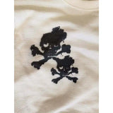MQTIME  -  American street art style, fresh and cute print, loose and short style, showing figure, round neck, long sleeved T-shirt