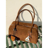 MQTIME  -  Large Capaci Retro Boston Faion Handbag Pillow Commute Underarm Matte Single oulder Bag Ladies Tote Bag