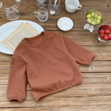  MQTIME  -  Spring Kids Basic Tee Unisex Striped Long Sleeve T-Shirt Soft Cotton Round Neck Casual Top