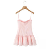 MQTIME  -  New Summer Dresses Woman Flower Embroidered Suspender Party Dress Backless Slim Elegant Vestidos Solid Color Sexy Trendy