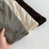  MQTIME  -  Winter New Children Warm Pants Solid Boys Girls Plus Velvet Thick Harem Pants Baby Fleece Corduroy Trousers Kids Clothes