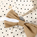 MQTIME  -  Boy Formal Clothing Outfit Party Bow Tie Children Toddler Birthday Dress Suits 1-6Y Gentleman Shirt+ Pant Boy Suit Clothes