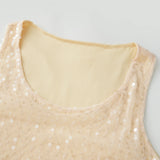  MQTIME  -  New Women Sparkle Sequin Skirt Sets Sleeveless Tank Top with Mini Skirts 2 Piece Set for Party Club Summer Sexy Streetwear