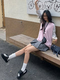MQTIME  -  Y2K Patchwork Embroidery T-Shirt Women, Vintage Grunge Casual Loose Top, Harajuku Preppy Style