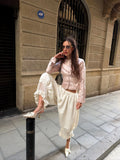 MQTIME  -  Women's Lace Loose Lantern Pants Fashion Commuting Ruffle Casual Wide Leg  Streetwear Daily Trousers New Women Pants 2026