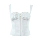 MQTIME  -  New sexy girl waist-tie vest with European and American style; slimming top for foreign trade