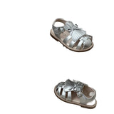 MQTIME  -  Cute Children Girls Tassel Peep-toe Sandals New Soft Hook & Loop Silver Sandals Kids Princess Non-slip Casual Sandals