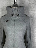 MQTIME  -  Grey Vintage Woman Y2k Clothes Hoodies 2000s Girl Streetwear Autumn Fashion Casual Jacket Female Cardigan  Hoodie Hip Hop Grunge