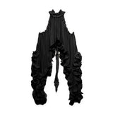 MQTIME  -  Fashion Summer Bohemian Beach Outfit Casual O Neck Sleeveless Top+Skirt Holiday Suit Chiffon Ruffle Irregular Women 2 Piece Set