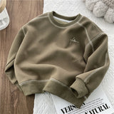 MQTIME  -  Spring Solid Sweatshirt New Autumn Fashion Loose Casual Pullover Kids Long Sleeve Cotton Tracksuits Children Clothing 2-8 Years