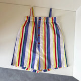 MQTIME  -  Siblings Clothing 1-10Y Girls' Striped Sleeveless Lapel Dress Boys' Straps Overall Shorts Summer Children's Clothes