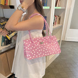  MQTIME  -  Fashion Transparent Pvc Dot Women Handbags Designer Swee tJelly Bag Lovely Summer Bag Cute Flap Square Bags